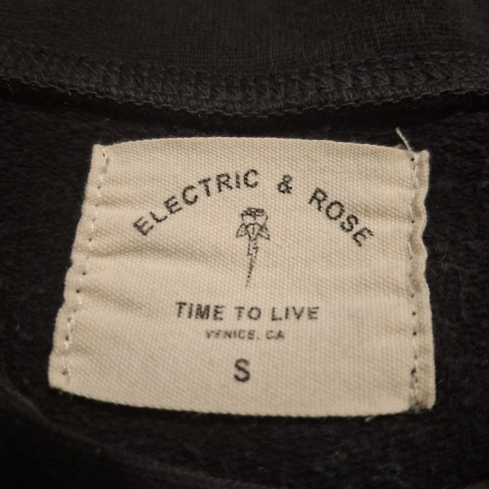 Electric & Rose Neil Tie Dye Sweatshirt Black Rainbow - Small - Picture 7 of 8